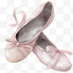 芭蕾舞蹈卡通图片_卡通粉色芭蕾舞舞鞋