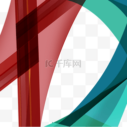 蜂巢科技图片_蓝红色几何渐变彩色抽象边框