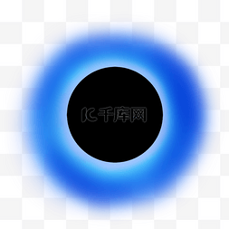 宇宙光晕图片_黑洞蓝色光晕抽象蓝色圆环简单天