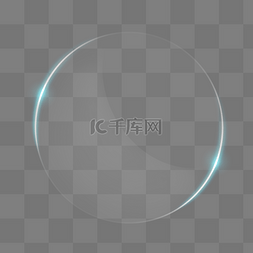 圆框图片_发光透明玻璃几何边框