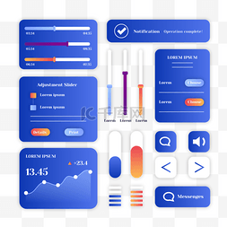 网络ui图片_用户界面蓝色图标手机体验界面