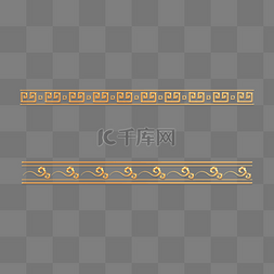 复古角图片_立体金边浮雕花纹分割线边框