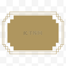 国潮线条简约标题框