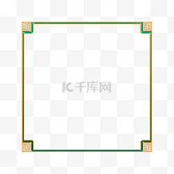 中国风古典金色浮雕回纹边框