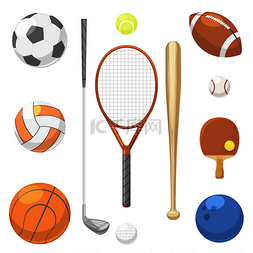 网球球运动图片_矢量体育设备体育锻炼项目