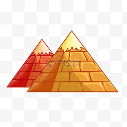 橙色文化图片_金字塔埃及景观橙色