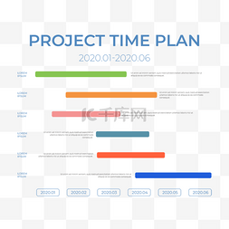 商务财务简约图片_项目时间表商务简约彩色图表