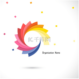 腾讯logo图片_创意抽象矢量 logo 设计模板。公司