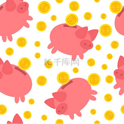 猪猪钱图片_小猪银行无缝模式掉落的金币和粉