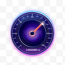 速度表刻度图片_车速表抽象发光紫色图形