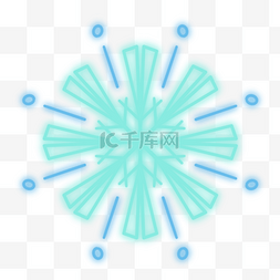 天气霓虹图标雪花冬天