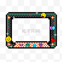 像素卡通图片_游戏综艺像素卡通边框