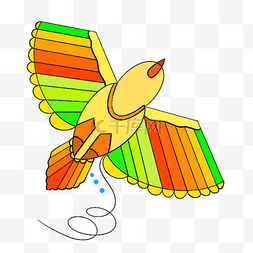形状风筝图片_彩色小鸟形状可爱卡通风筝