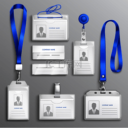 办公室图片_透明塑料徽章身份证持有者系列配
