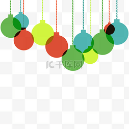 矢量蓝色圣诞球图片_圣诞节彩色球复古装饰