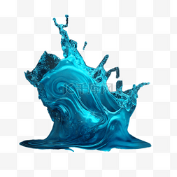 蓝色海浪水液体水流