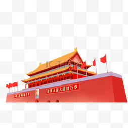 建筑图片_国潮建筑天安门