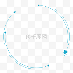 简约框圆图片_浅蓝极简科技圆框