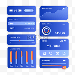 用户界面蓝色手机界面用户体验图