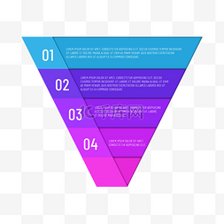 金字塔图表抽象商务风格彩色