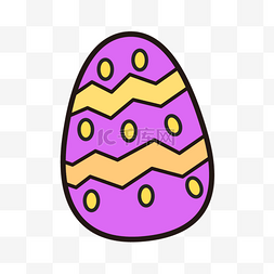 紫色复活节卡通彩蛋