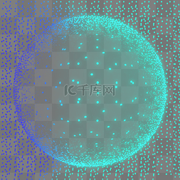 酷炫粒子炫酷图片_科技大数据噪点粒子球状