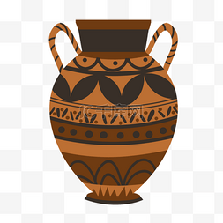 花瓶埃及风格扁平