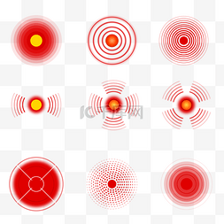 红色痛点符号套图