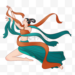 中国舞蹈图片_国潮古典中国文化洛神水赋飞天敦
