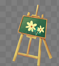 画板图片_画板黑板花朵