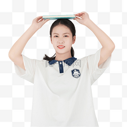 看书学习的女学生