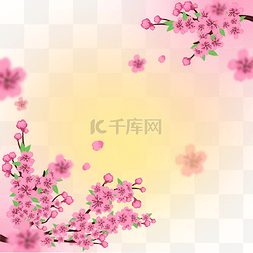 艾草糍粑和艾草粉图片_桃花模糊春天粉色光效