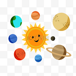 太阳系太阳图片_宇宙彩色太阳系