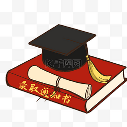 毕业季学士帽图片_学士帽录取通知书