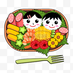 肠图片_精致味美的日本可爱饭盒