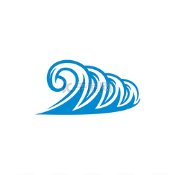 蓝色冲浪图片_弯曲的水波将海水或海洋飞溅物隔