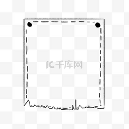 黑白简约边框图片_黑白简约手账边框文本框