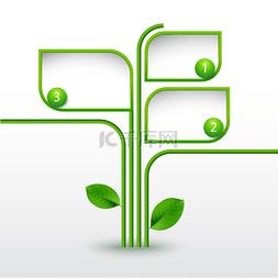 签名树矢量素材图片_抽象的生态商务模板。矢量插画.