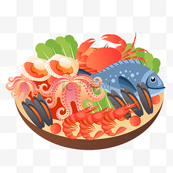 鱼图片_海鲜拼盘美食