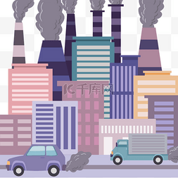 有毒气体排放工业污染空气质量差