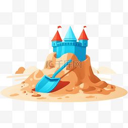 海底沙堆图片_卡通沙堆儿童城堡