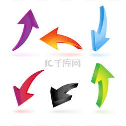 arrows图片_Colorful 3d arrows