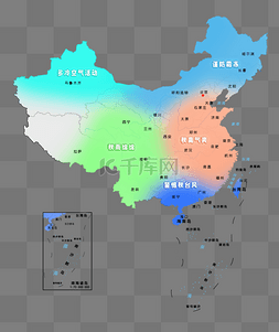 地图拼图转换图片_秋季秋天温度气温天气中国地图寒