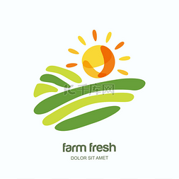 产品展示图片_农场和农场的病媒标志,标签,标志