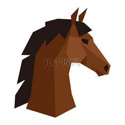 马头的样式化插图用于设计和装饰