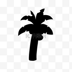 棕榈树剪影粗壮