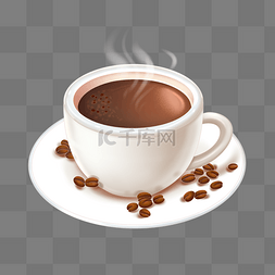 黑咖啡咖啡图片_热水热饮热咖啡陶瓷杯具咖啡豆热