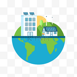 能源绿色地球图片_绿色低碳环保生活地球
