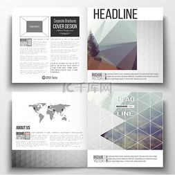广告杂志背景图片_设置的年度报告业务模板，宣传册