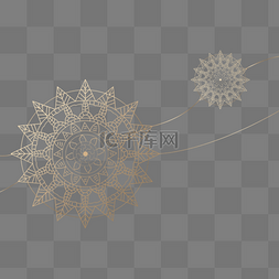 欧式底纹图片_金色镂空曼陀罗边框装饰